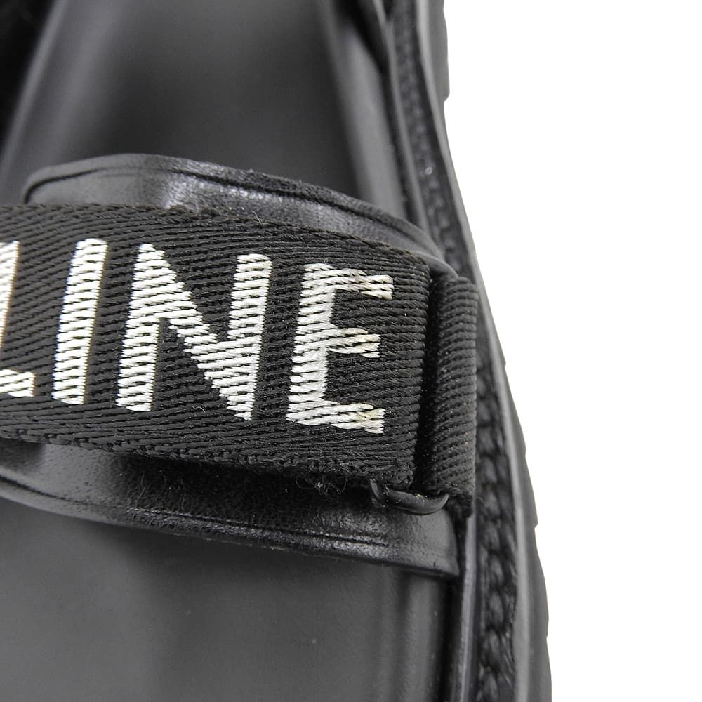 Celine Leather Fabric Sandals Bulky Shoes Black 38.5 — view 5