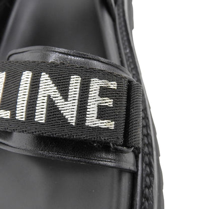 Celine Leather Fabric Sandals Bulky Shoes Black 38.5 — view 5