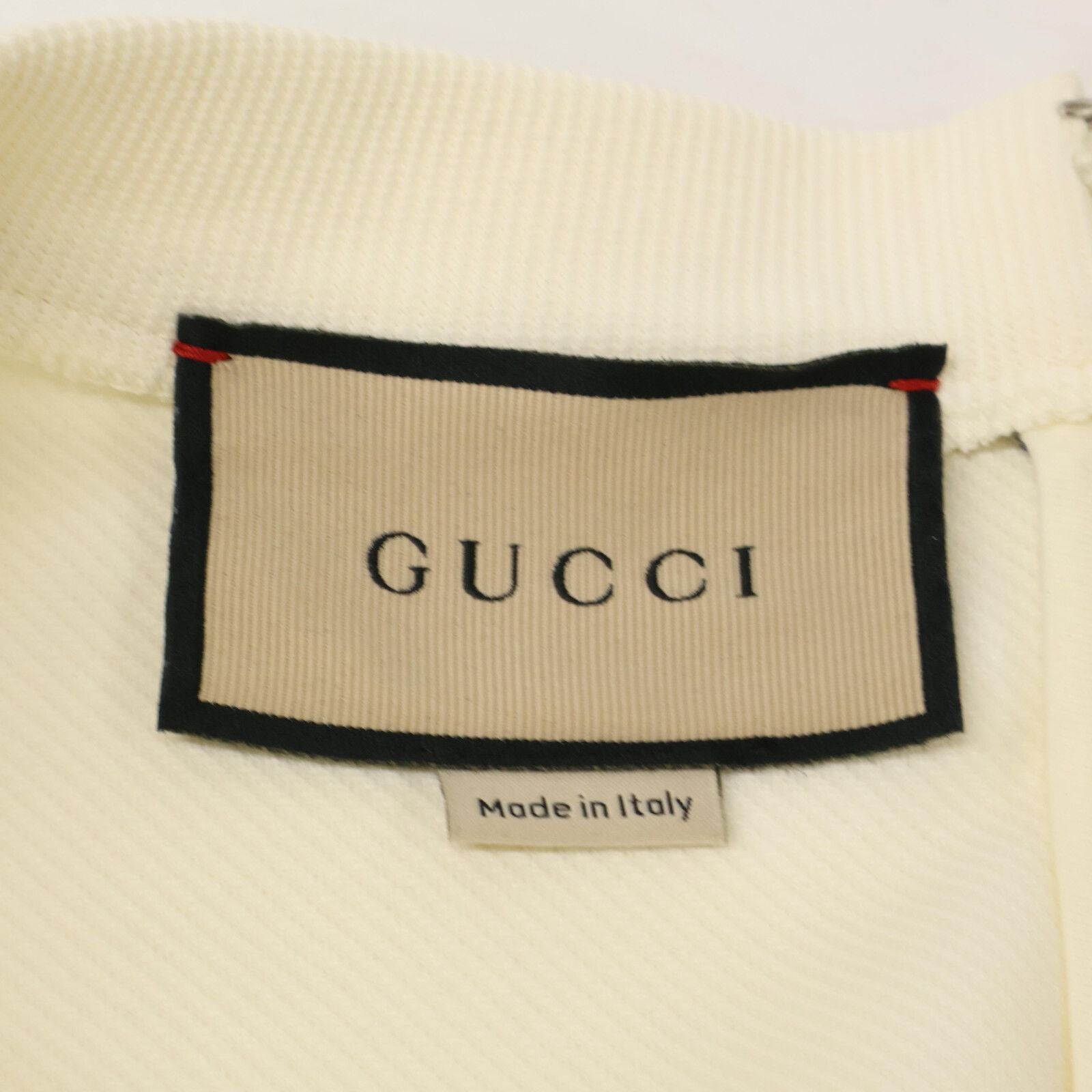 Gucci White Blue Trim Jersey Dress Gold Button Wrap — view 3
