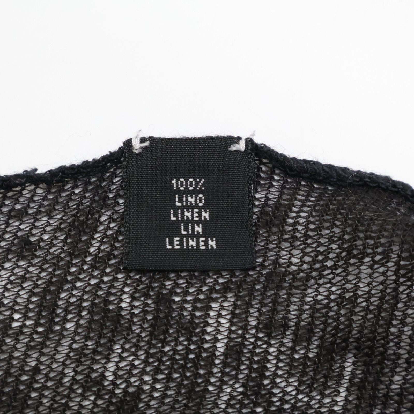 Prada Linen Scarf Black — view 4