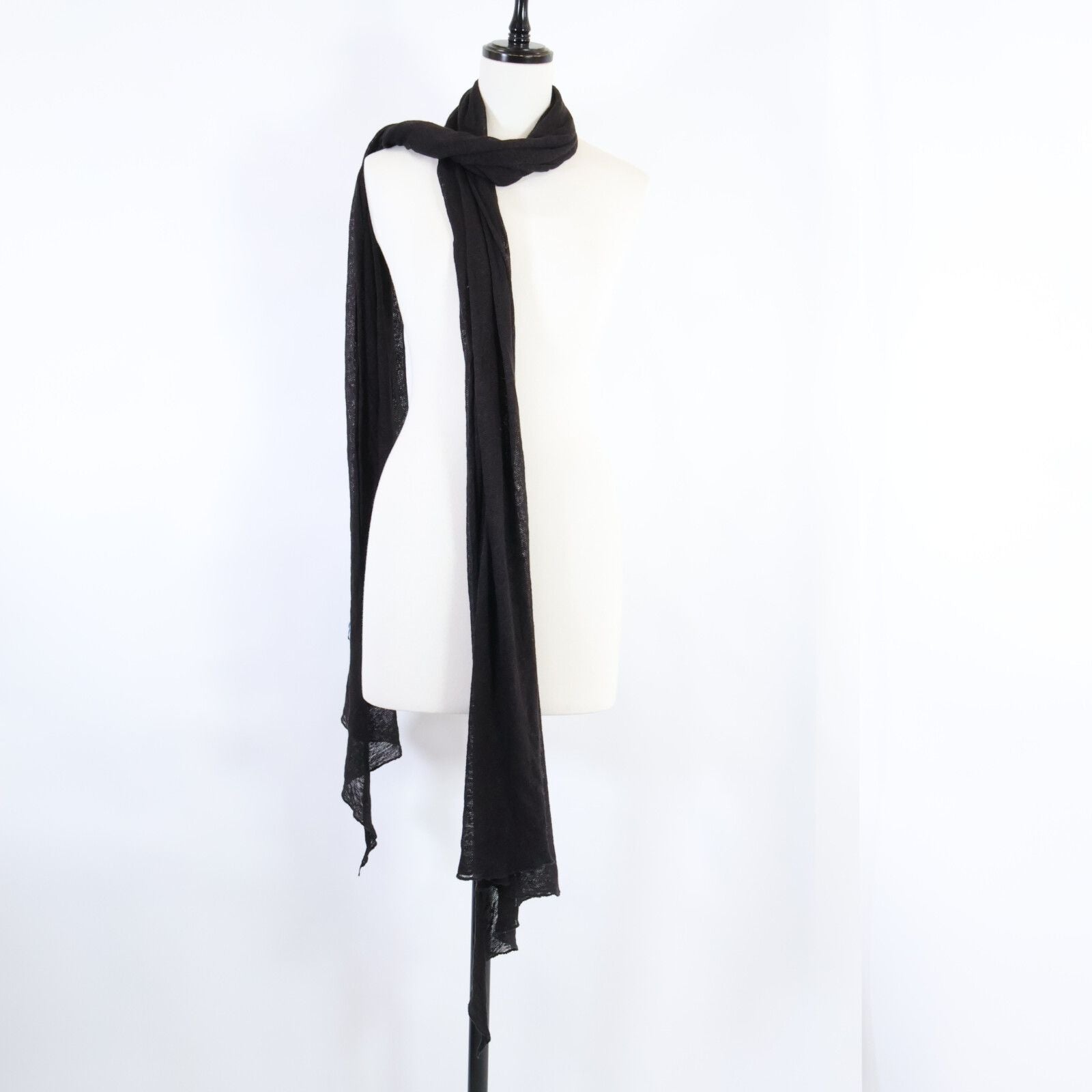 Prada Linen Scarf Black — view 6