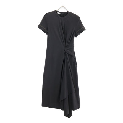 Brunello Cucinelli Gray Short Sleeve Cotton Dress XS