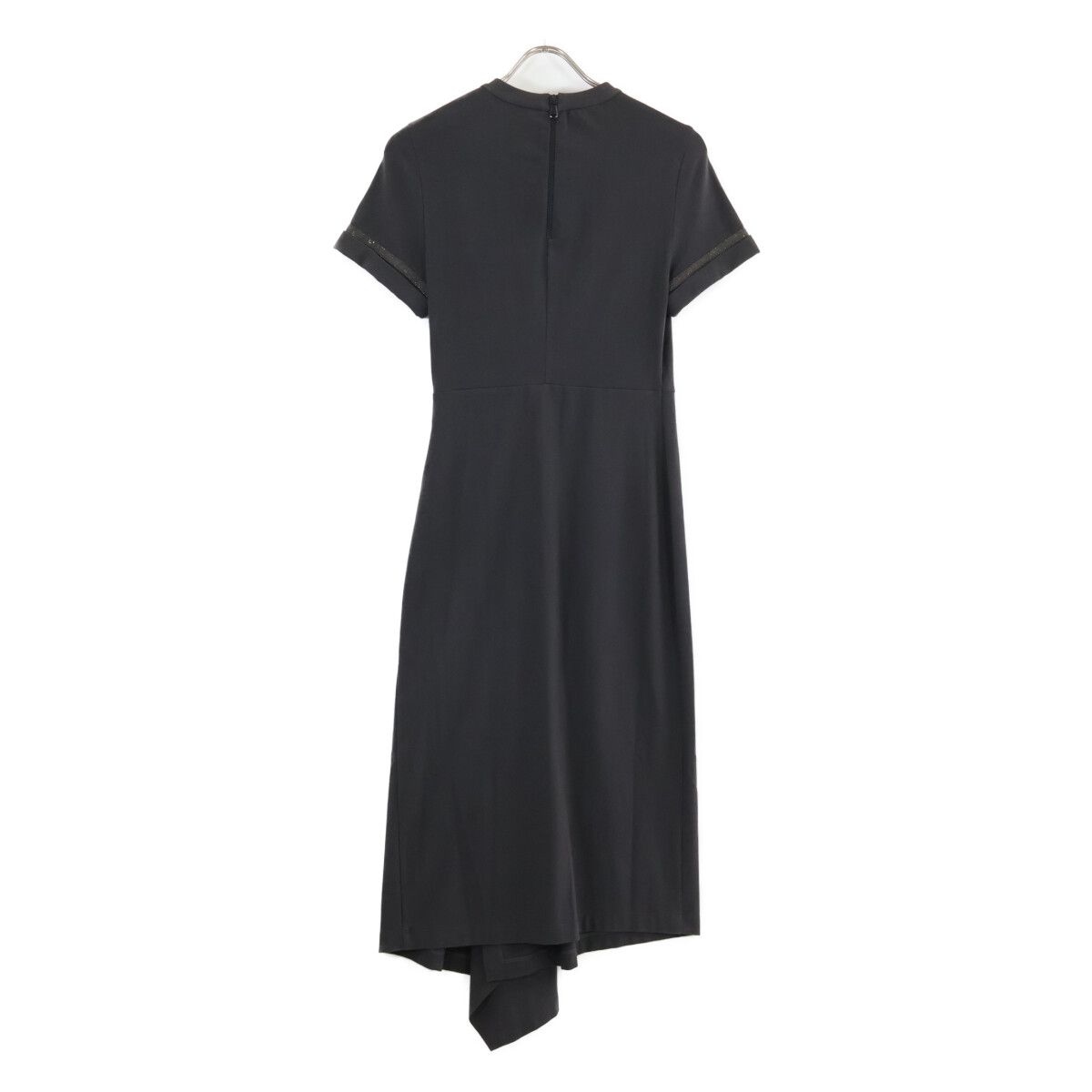 Brunello Cucinelli Gray Short Sleeve Cotton Dress XS — view 2