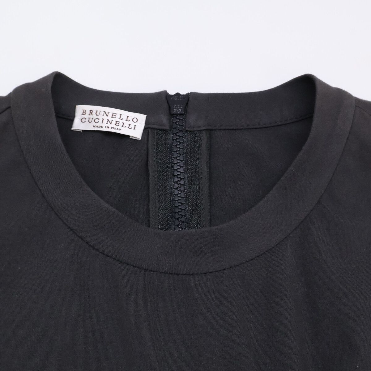 Brunello Cucinelli Gray Short Sleeve Cotton Dress XS — view 7