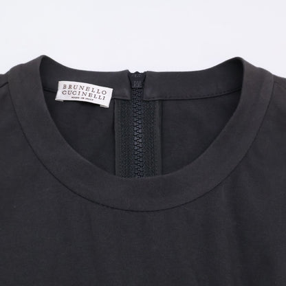 Brunello Cucinelli Gray Short Sleeve Cotton Dress XS — view 7