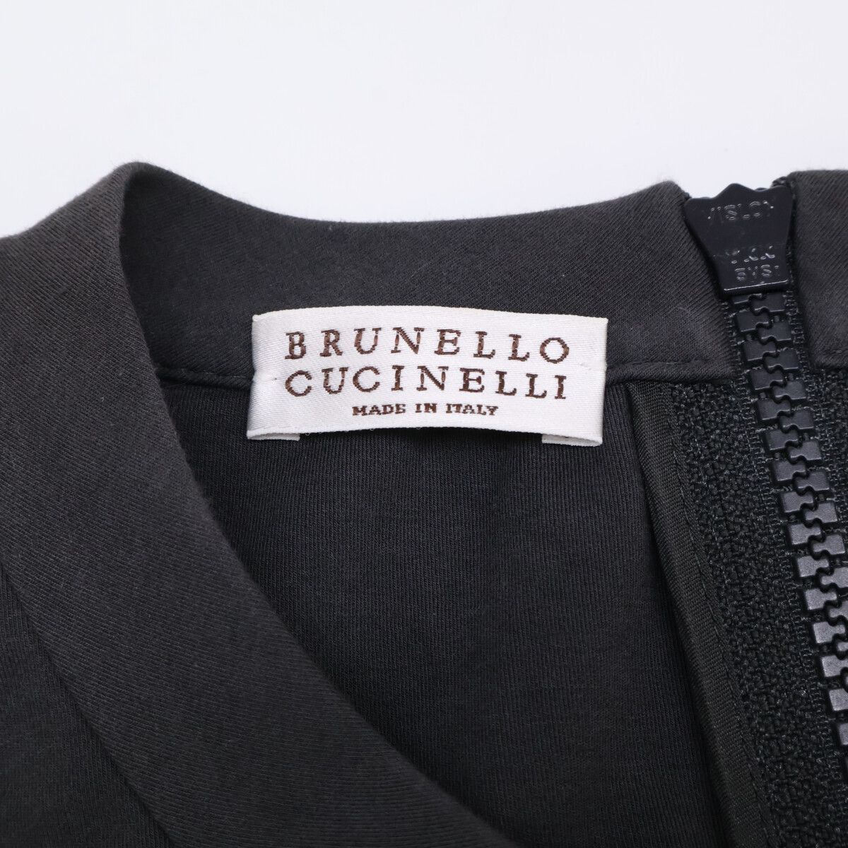 Brunello Cucinelli Gray Short Sleeve Cotton Dress XS — view 3