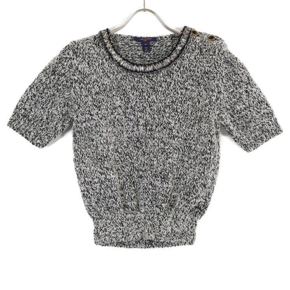 Louis Vuitton Gray Wool Short Sleeve Knit Sweater