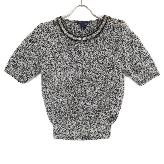 Louis Vuitton Gray Wool Short Sleeve Knit Sweater