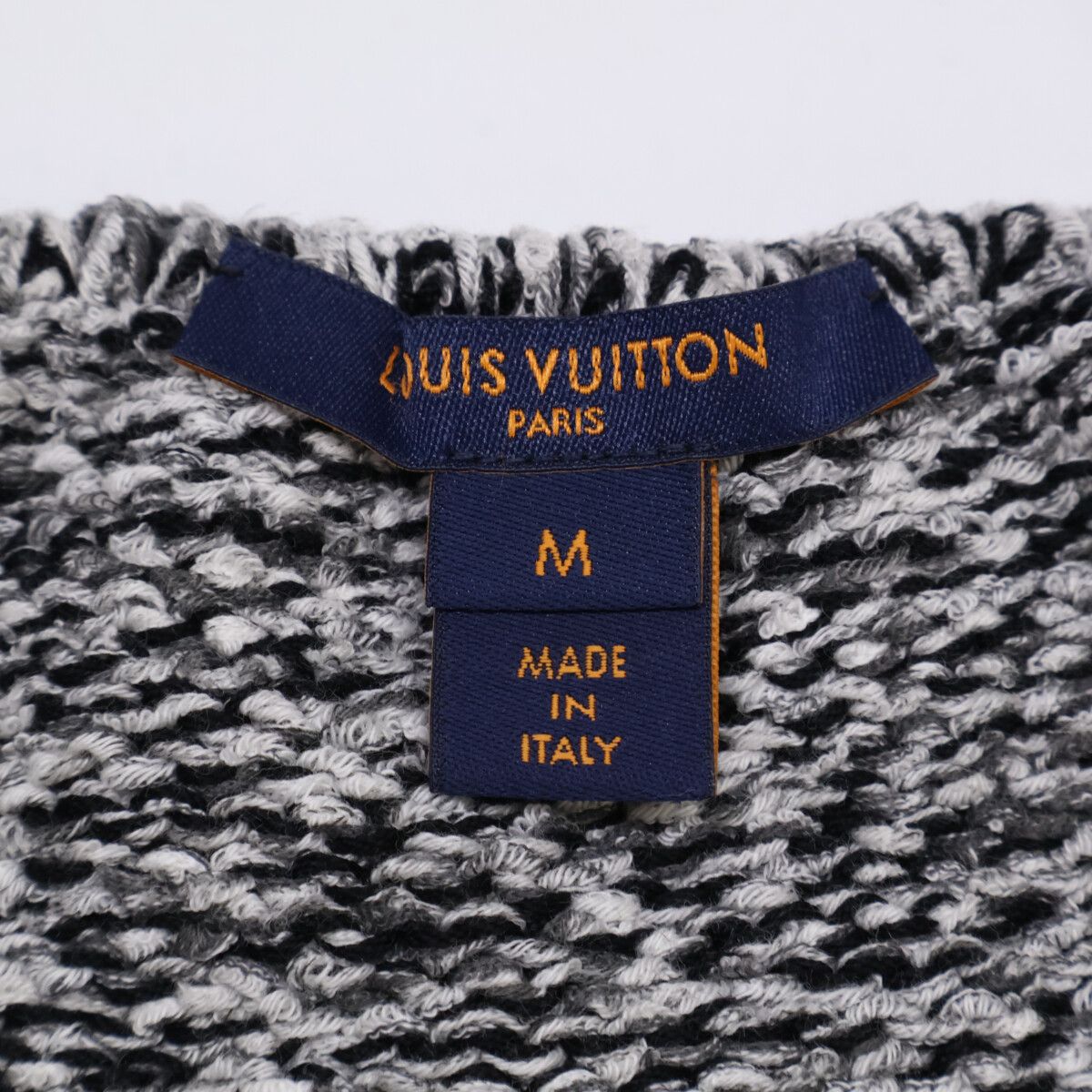 Louis Vuitton Gray Wool Short Sleeve Knit Sweater — view 3