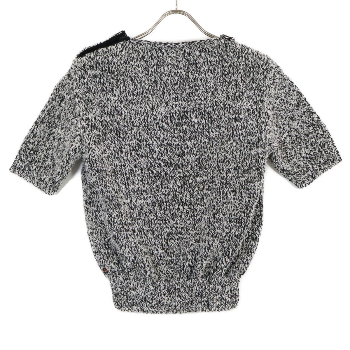 Louis Vuitton Gray Wool Short Sleeve Knit Sweater — view 2