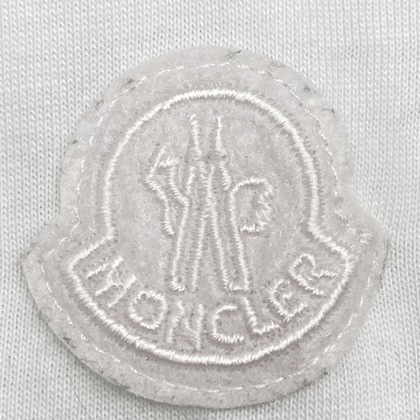 Moncler White Curved Logo S T-Shirt — view 7