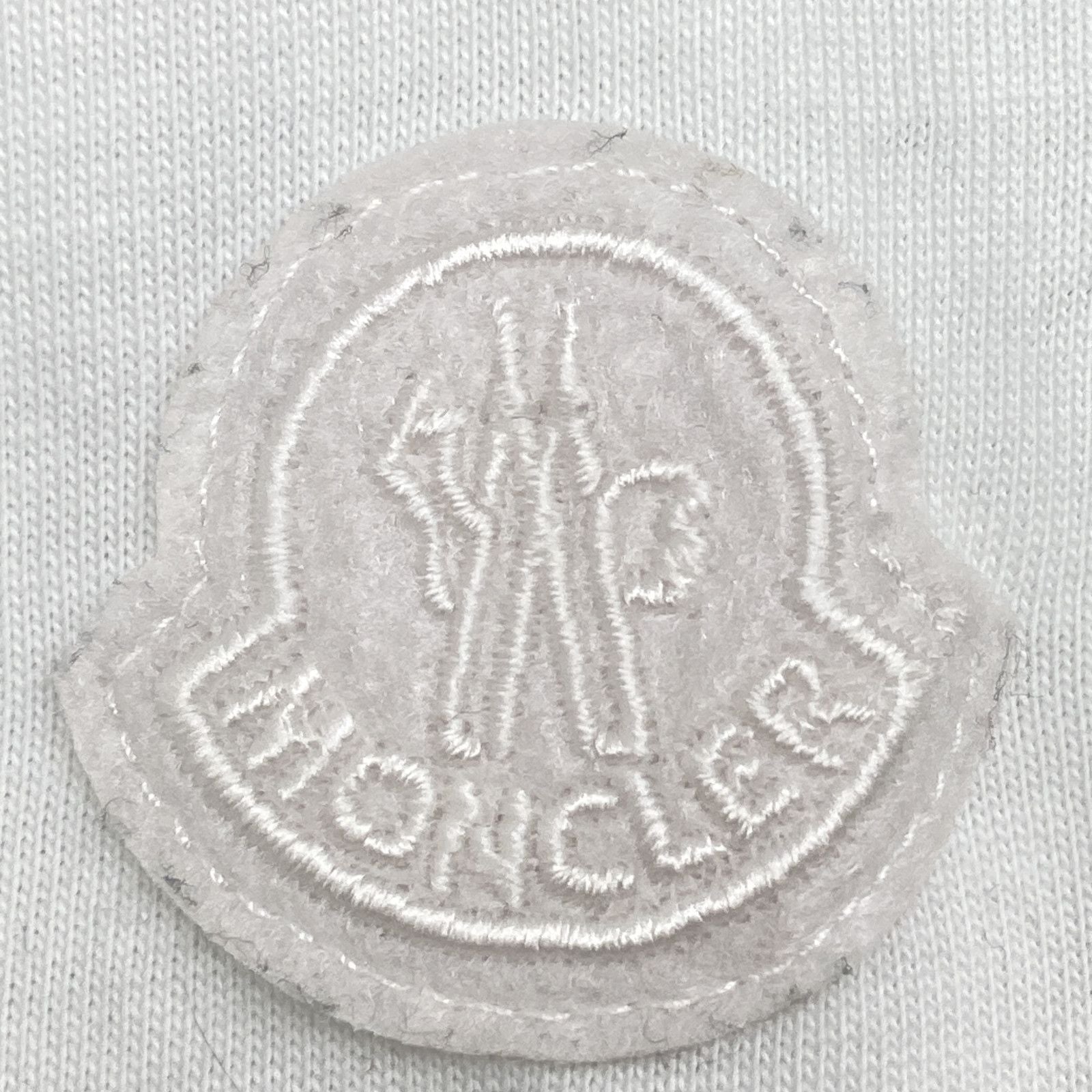 Moncler White Curved Logo S T-Shirt — view 7