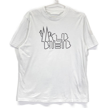 Moncler White Curved Logo S T-Shirt