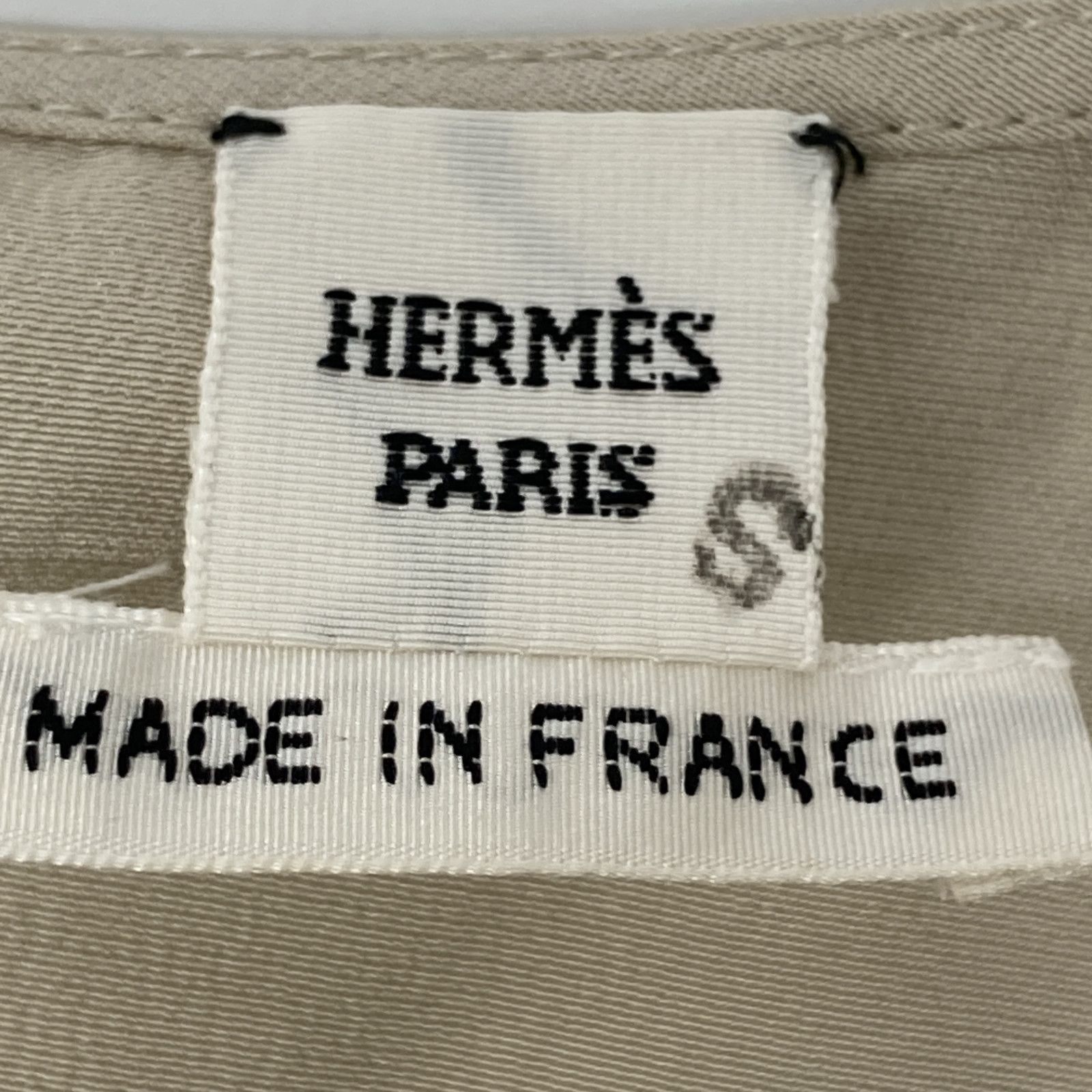 Hermes Silk 100% Sleeveless Blouse 40 — view 3