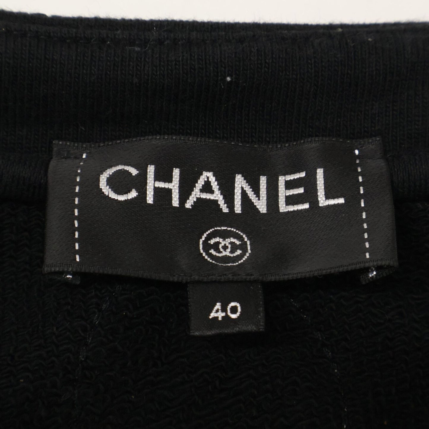 Chanel CC Logo Button Camellia Embroidery Sweatshirt Shirt 40 — view 4