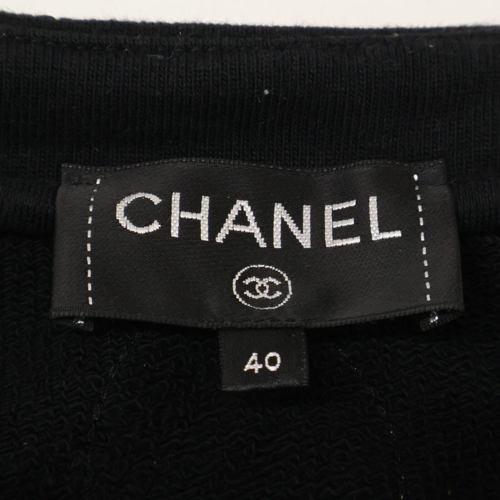 Chanel CC Logo Button Camellia Embroidery Sweatshirt Shirt 40 — view 4