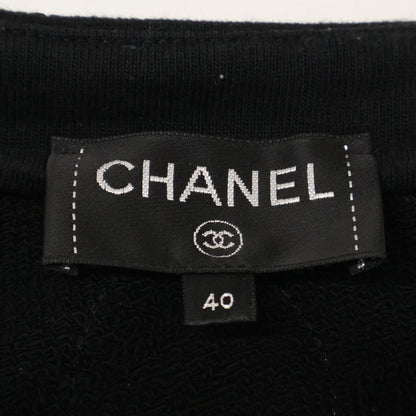 Chanel CC Logo Button Camellia Embroidery Sweatshirt Shirt 40 — view 4