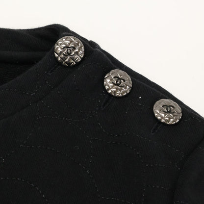 Chanel CC Logo Button Camellia Embroidery Sweatshirt Shirt 40 — view 7