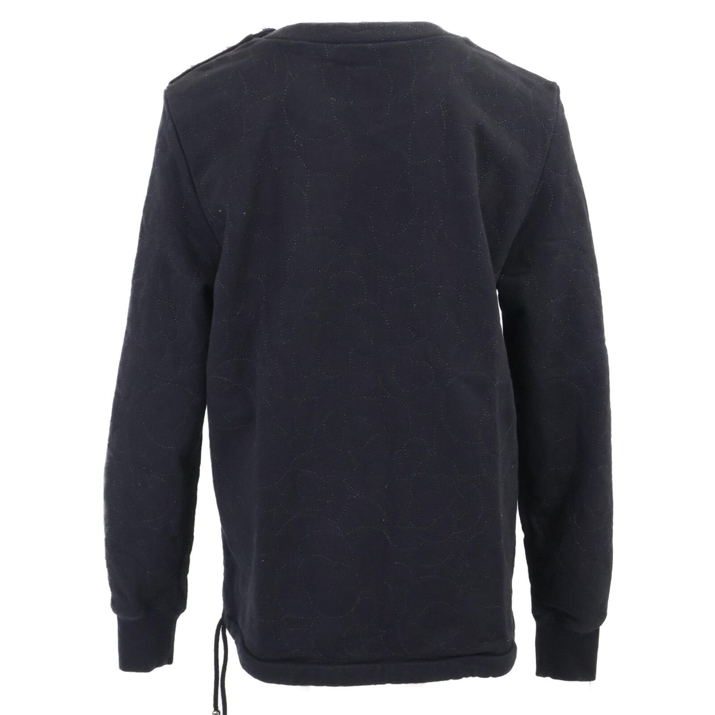 Chanel CC Logo Button Camellia Embroidery Sweatshirt Shirt 40 — view 2