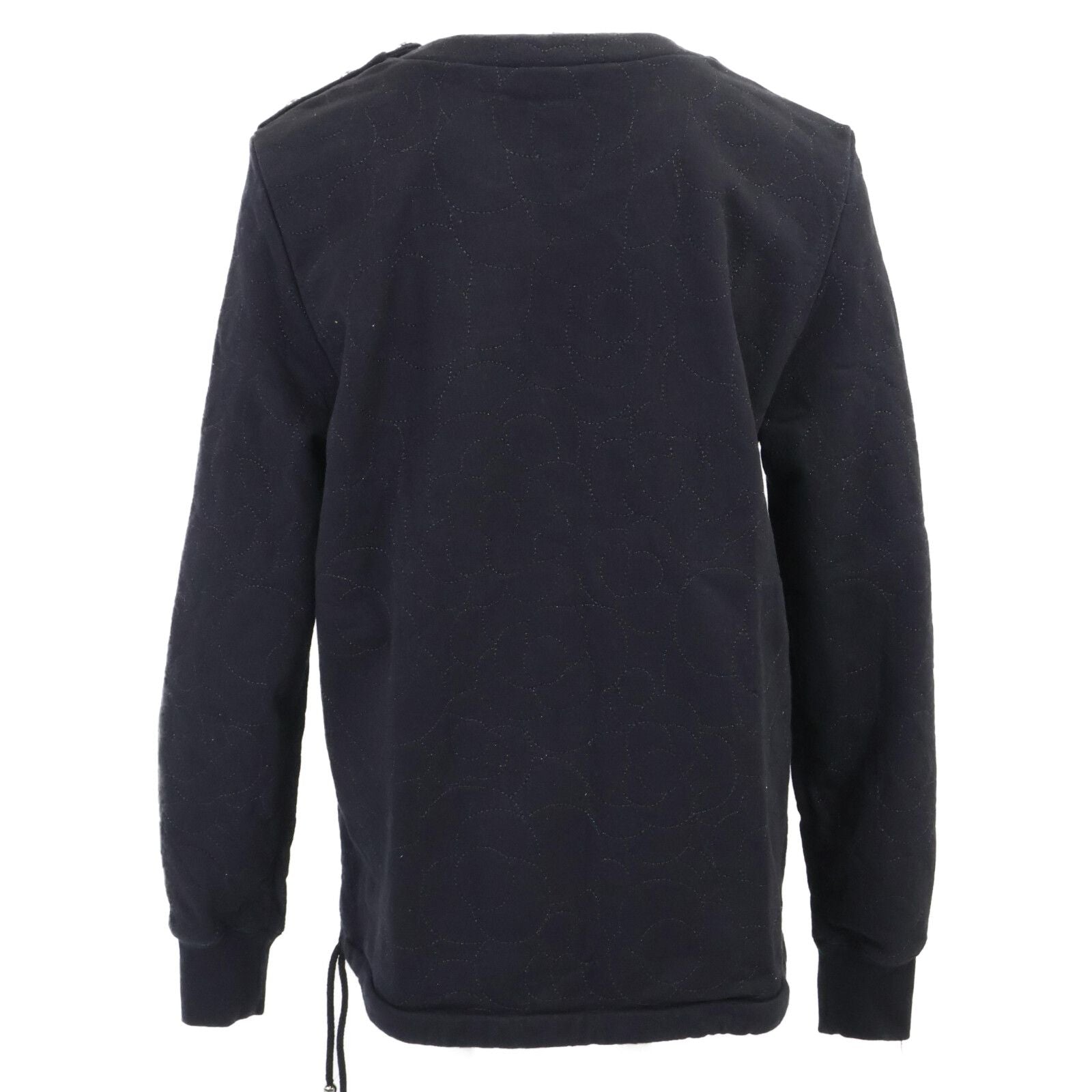 Chanel CC Logo Button Camellia Embroidery Sweatshirt Shirt 40 — view 2
