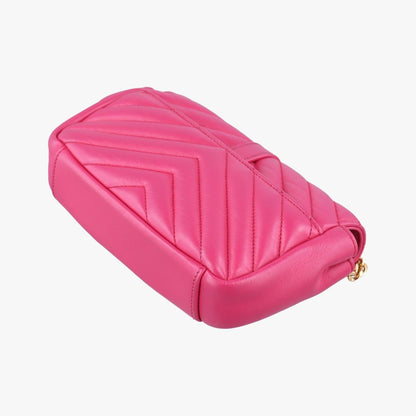 Saint Laurent Yves Baby Chai Pink Leather Messenger — view 6