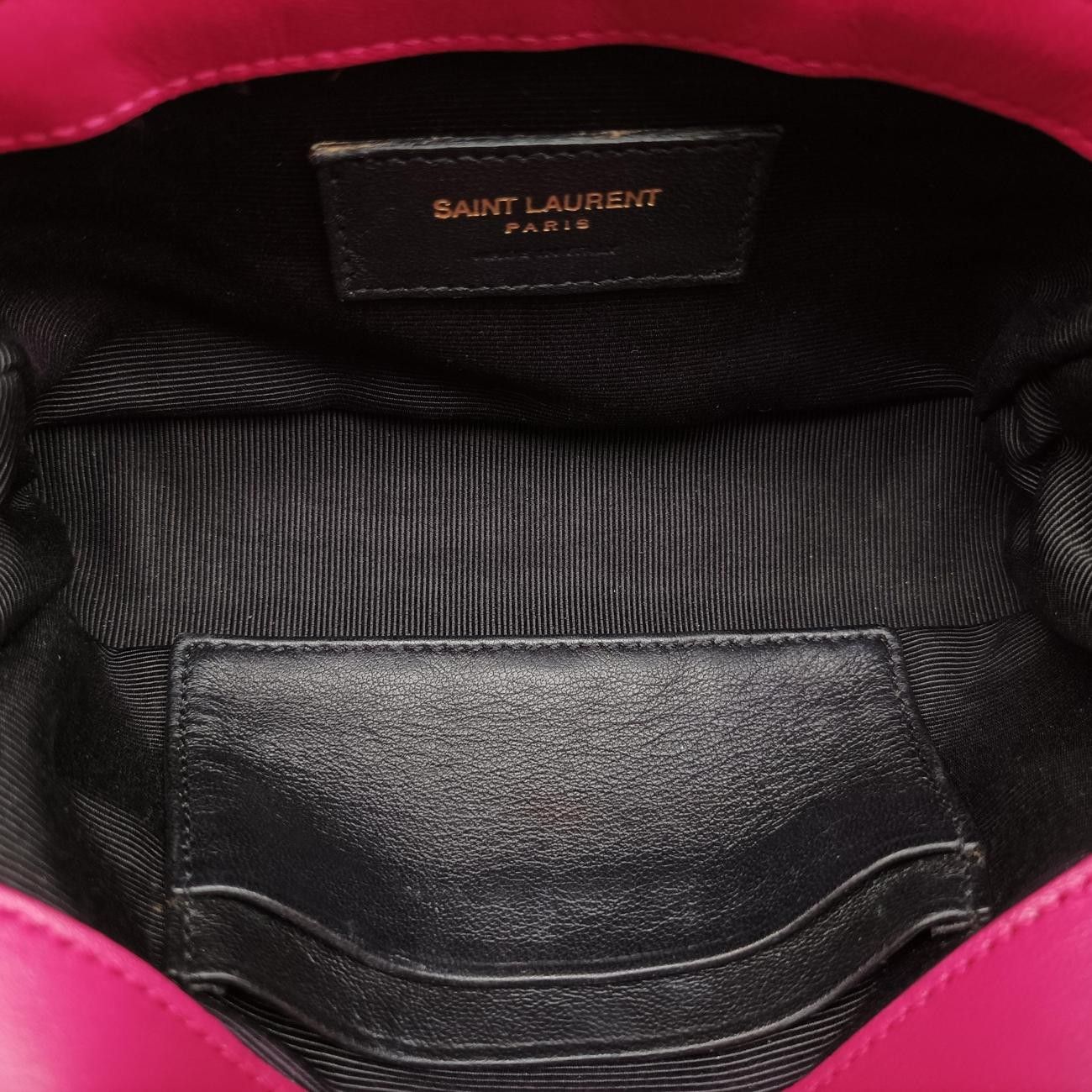 Saint Laurent Yves Baby Chai Pink Leather Messenger — view 9