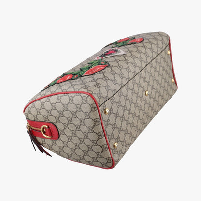 Gucci GG Blue Mus Beige Red Canvas Leather Messenger — view 5