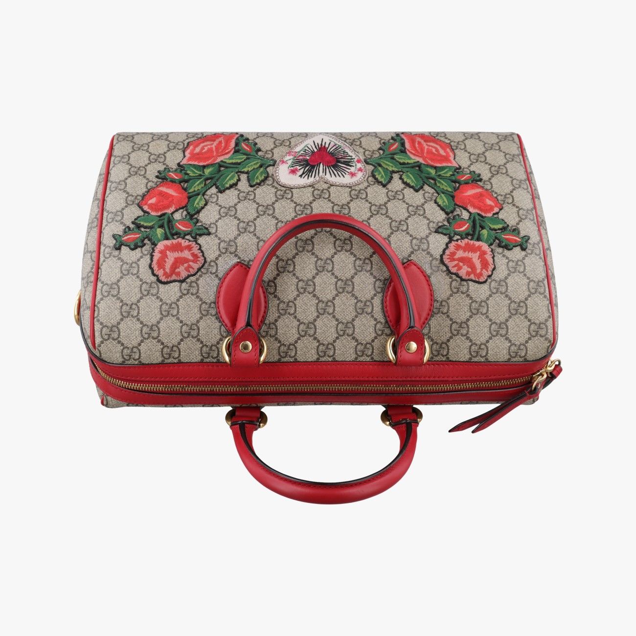 Gucci GG Blue Mus Beige Red Canvas Leather Messenger — view 8