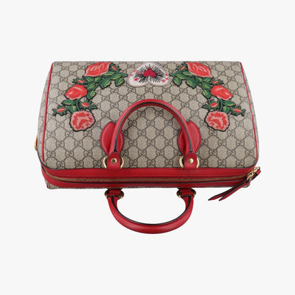 Gucci GG Blue Mus Beige Red Canvas Leather Messenger — view 8