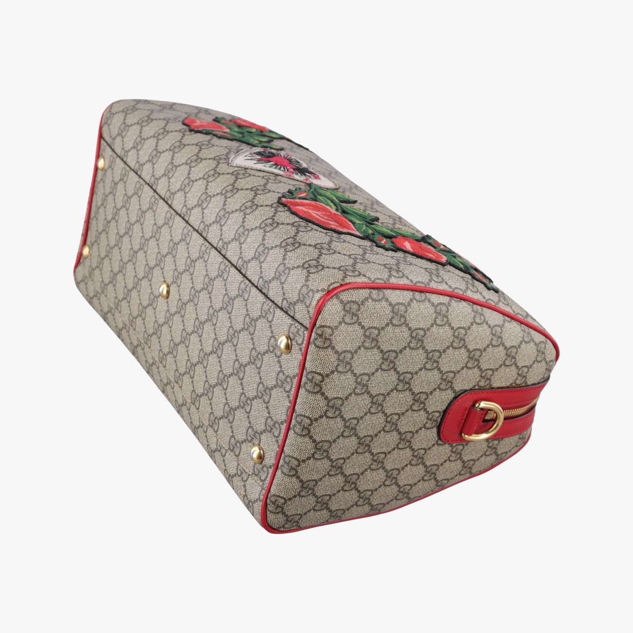 Gucci GG Blue Mus Beige Red Canvas Leather Messenger — view 4