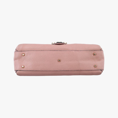 Gucci Interlocking Pink Leather Messenger — view 3