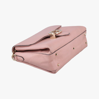 Gucci Interlocking Pink Leather Messenger — view 5