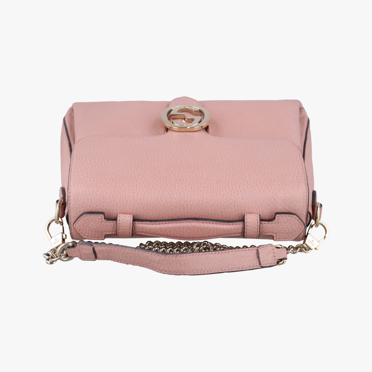 Gucci Interlocking Pink Leather Messenger — view 8