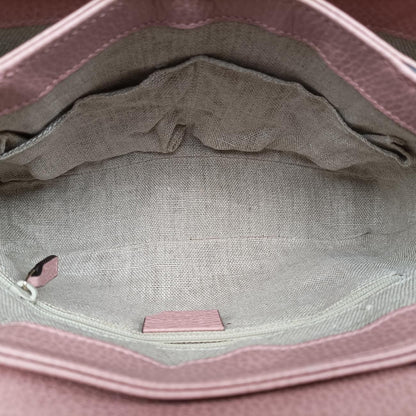 Gucci Interlocking Pink Leather Messenger — view 9
