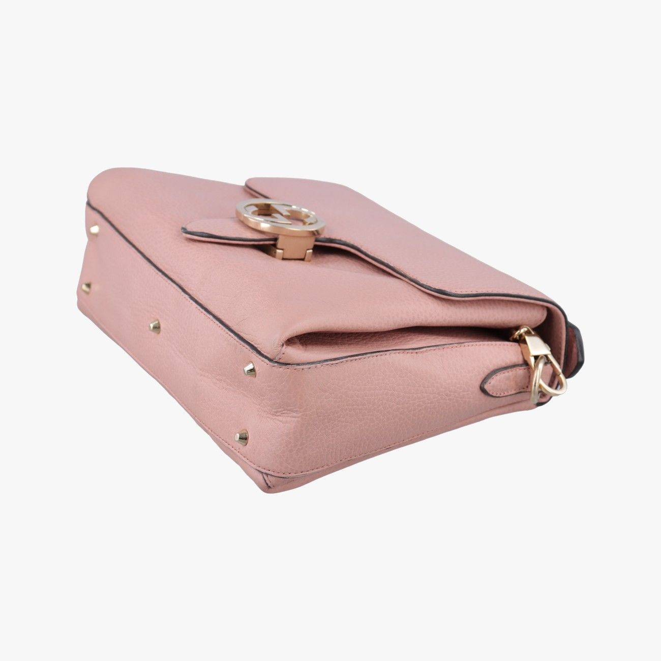 Gucci Interlocking Pink Leather Messenger — view 4