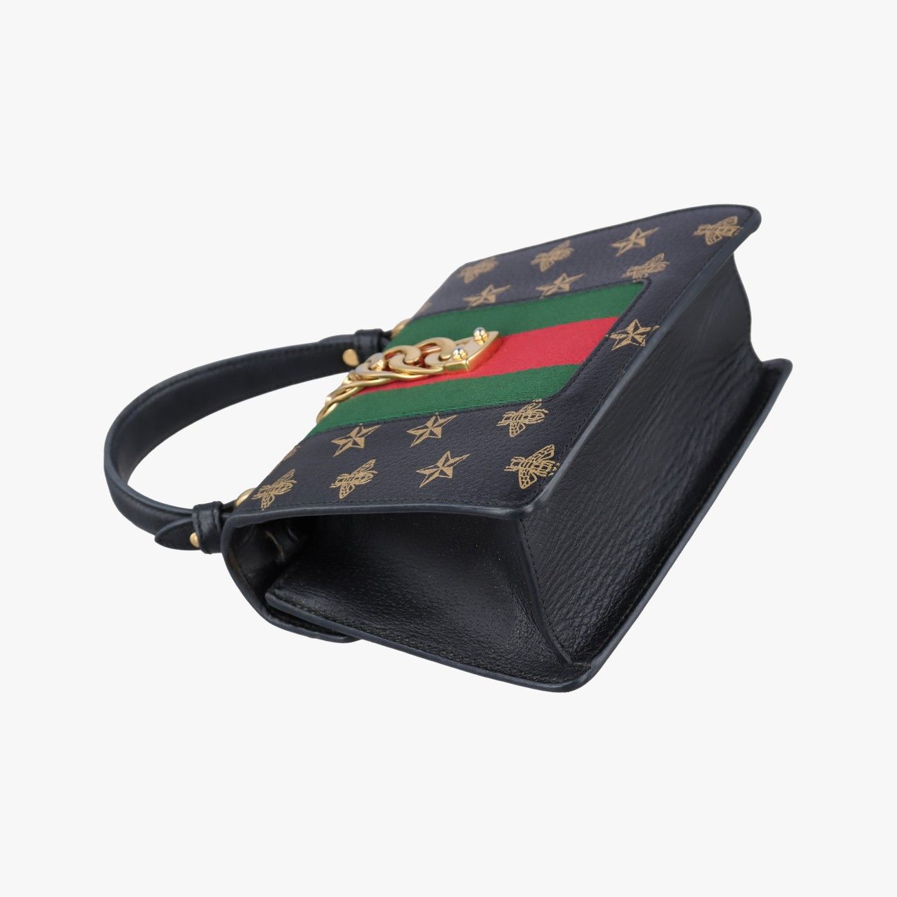 Gucci Sylvie Black Leather Messenger — view 7