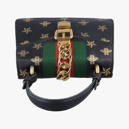 Gucci Sylvie Black Leather Messenger — view 8