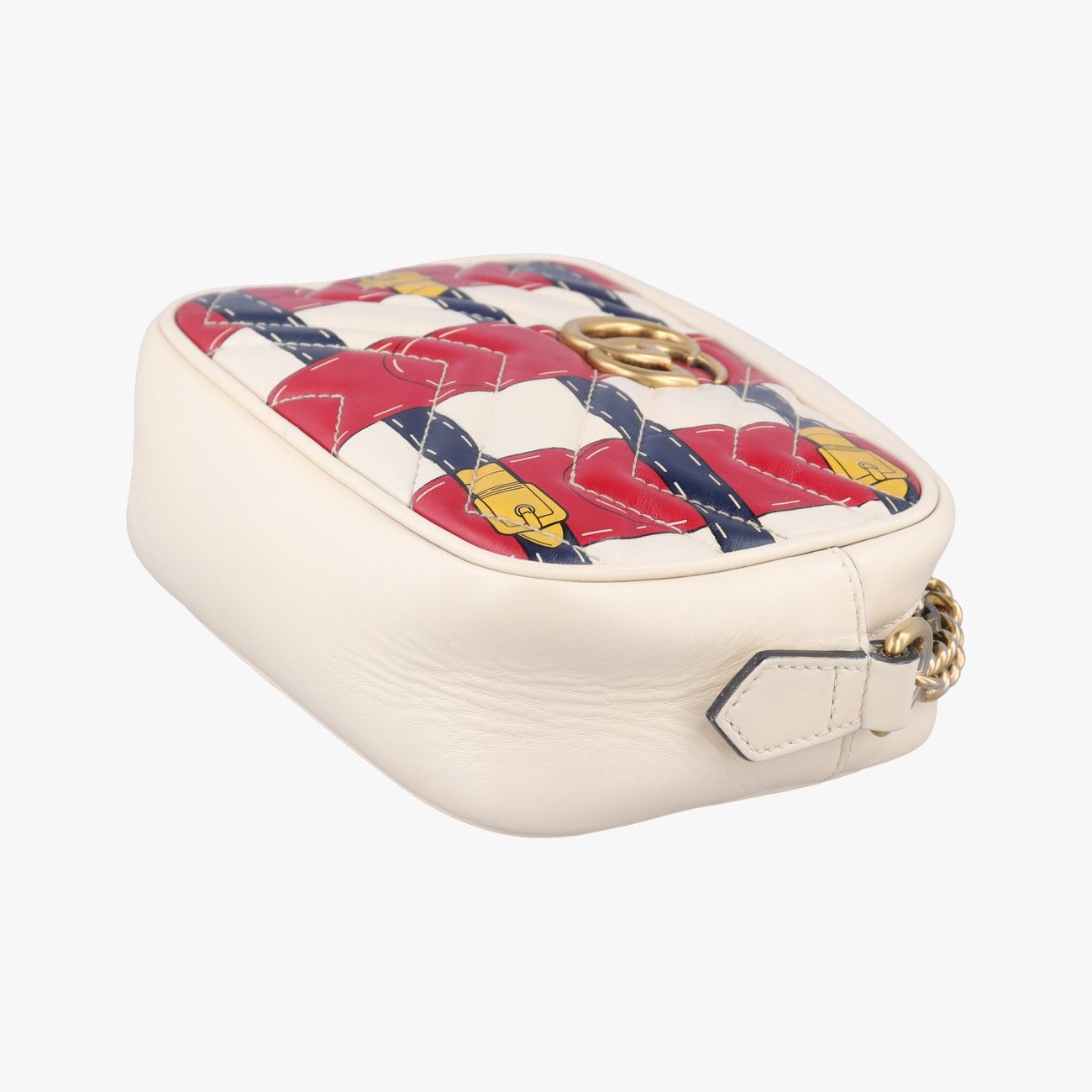 Gucci GG Marmont White Multicolor Leather Messenger — view 4