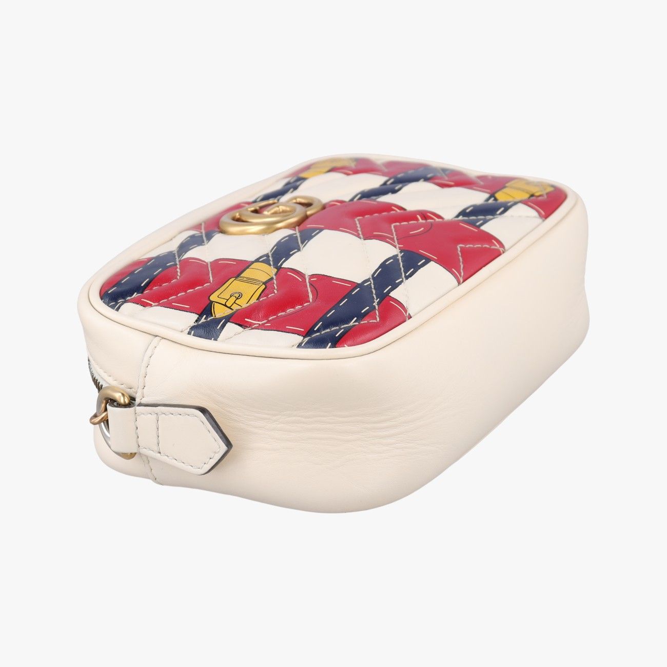 Gucci GG Marmont White Multicolor Leather Messenger — view 5