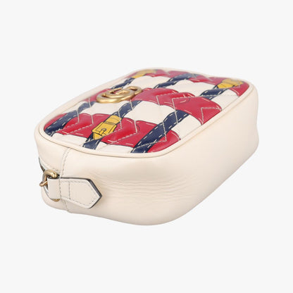Gucci GG Marmont White Multicolor Leather Messenger — view 5
