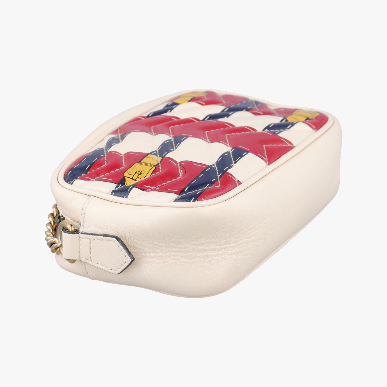 Gucci GG Marmont White Multicolor Leather Messenger — view 7
