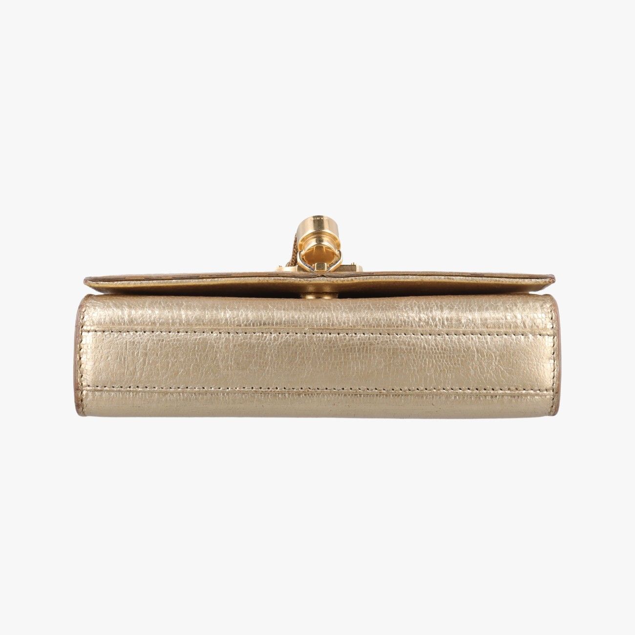 Saint Laurent Yves Kate Gold Leather Messenger — view 3