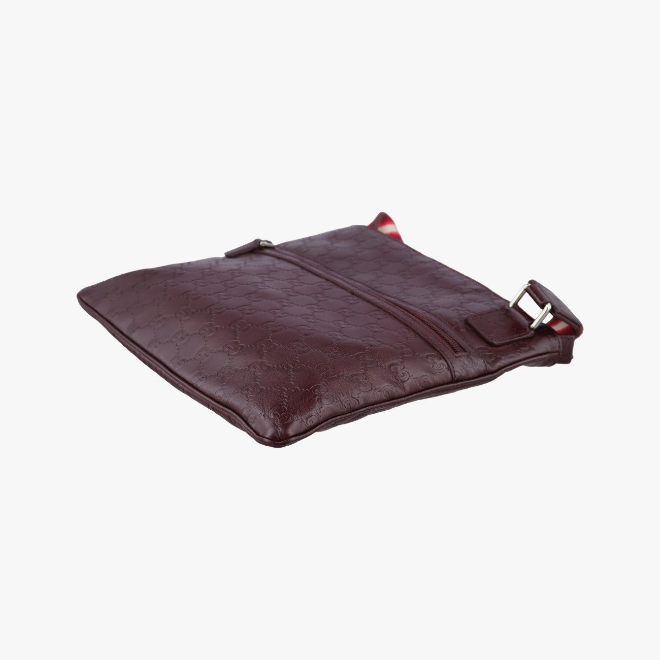 Gucci Imprime Messenger Wine Red Leather Tote — view 4