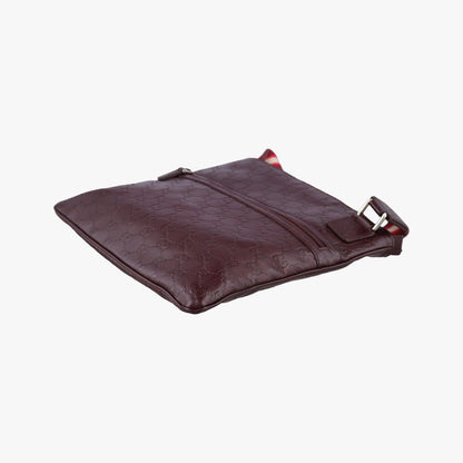 Gucci Imprime Messenger Wine Red Leather Tote — view 4