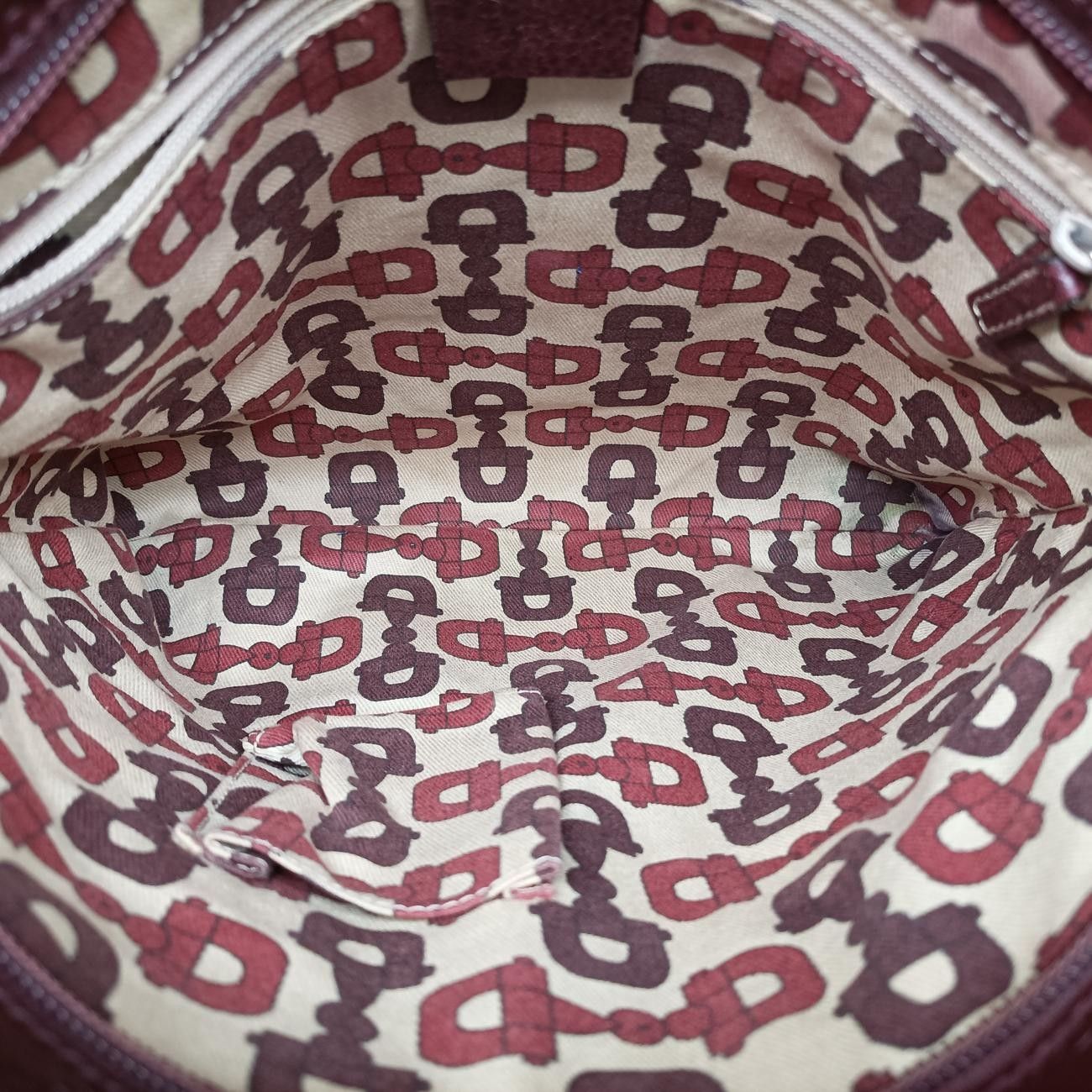 Gucci Imprime Messenger Wine Red Leather Tote — view 9