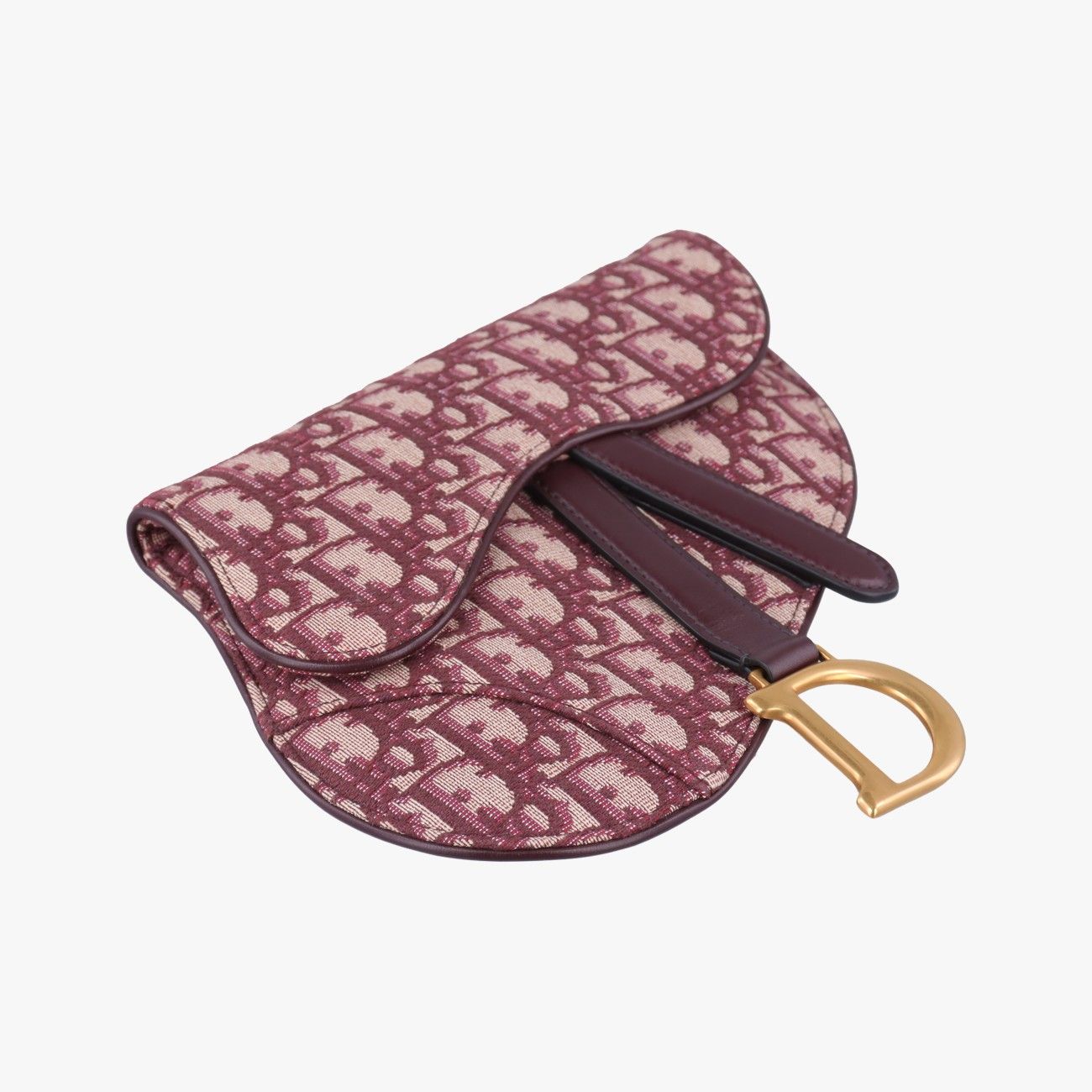Dior Saddle Red Jacquard Handbag — view 5