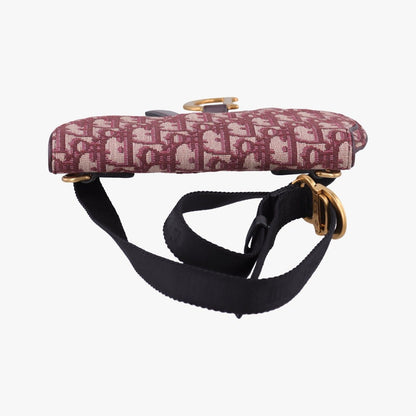 Dior Saddle Red Jacquard Handbag — view 8