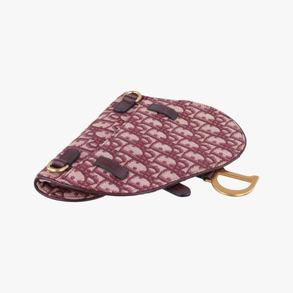 Dior Saddle Red Jacquard Handbag — view 7
