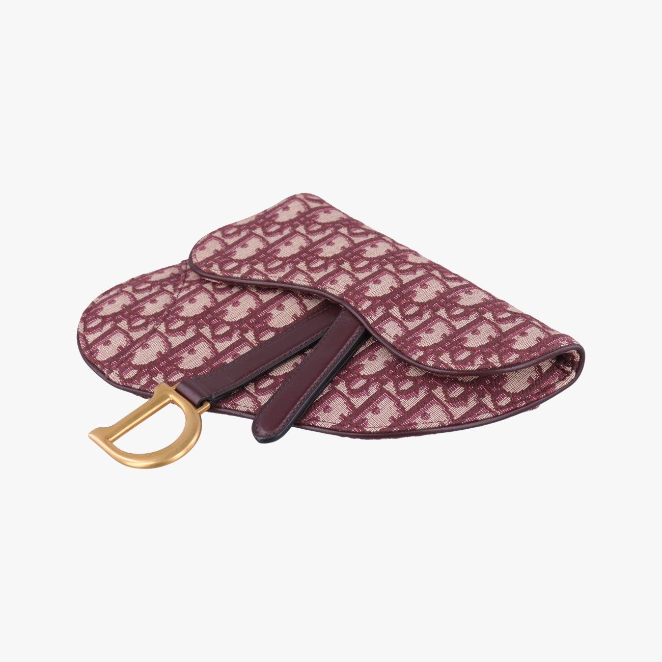 Dior Saddle Red Jacquard Handbag — view 4
