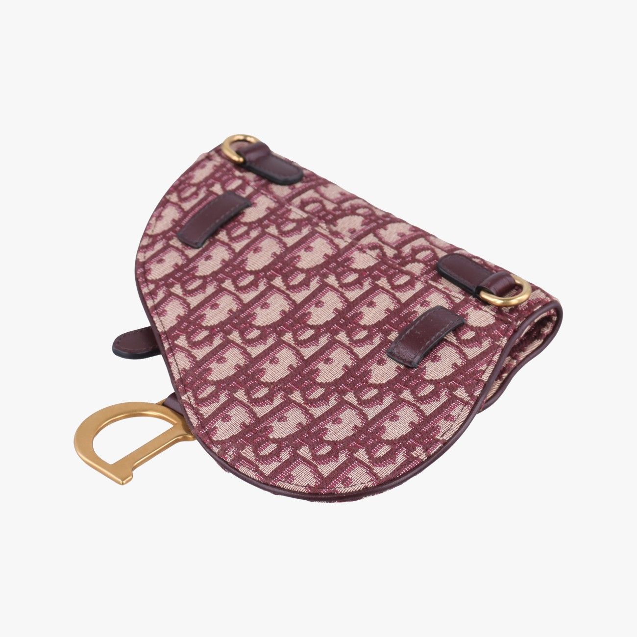 Dior Saddle Red Jacquard Handbag — view 6